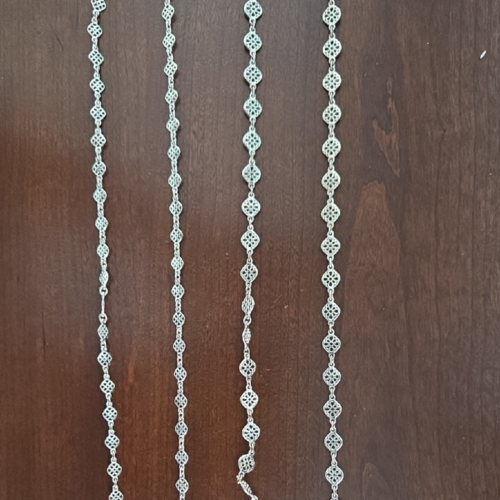 Stella & Dot Intricate Silver Necklace